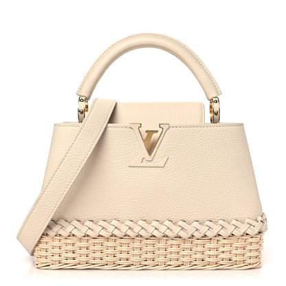 Louis Vuitton Rattan Taurillon Capucines BB Vanilla 1 of 9