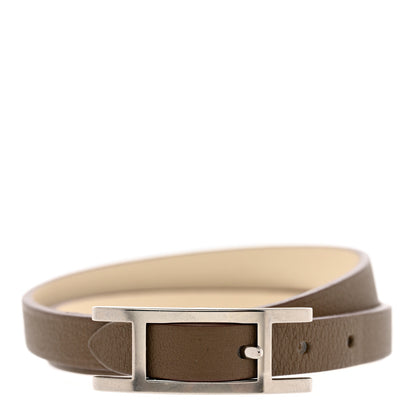 Hermes Swift Behapi Double Tour Reversible Bracelet T2 Etoupe Nata 1 of 7