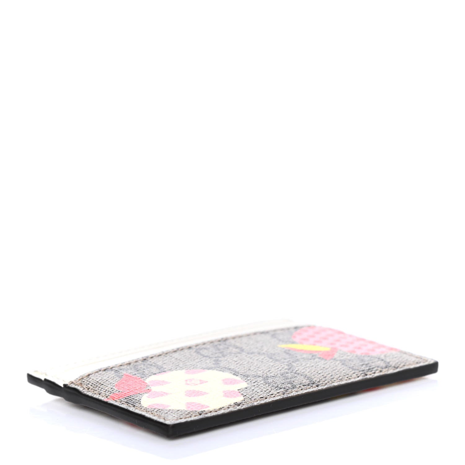 Gucci GG Supreme Monogram Les Pommes Card Holder Beige Multicolor Mystic White 3 of 5