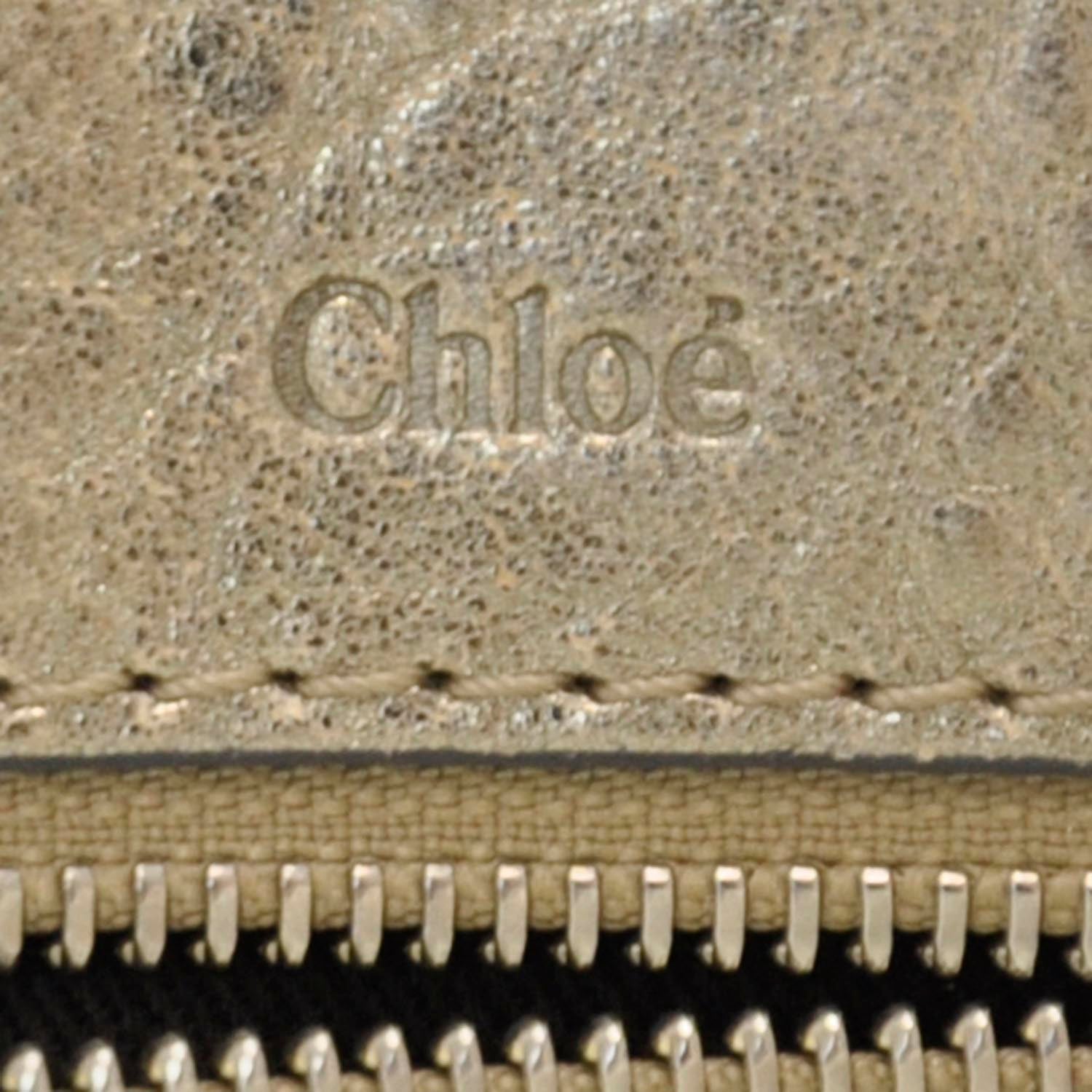 Chloe Leather Heloise Satchel Gold 7 of 8