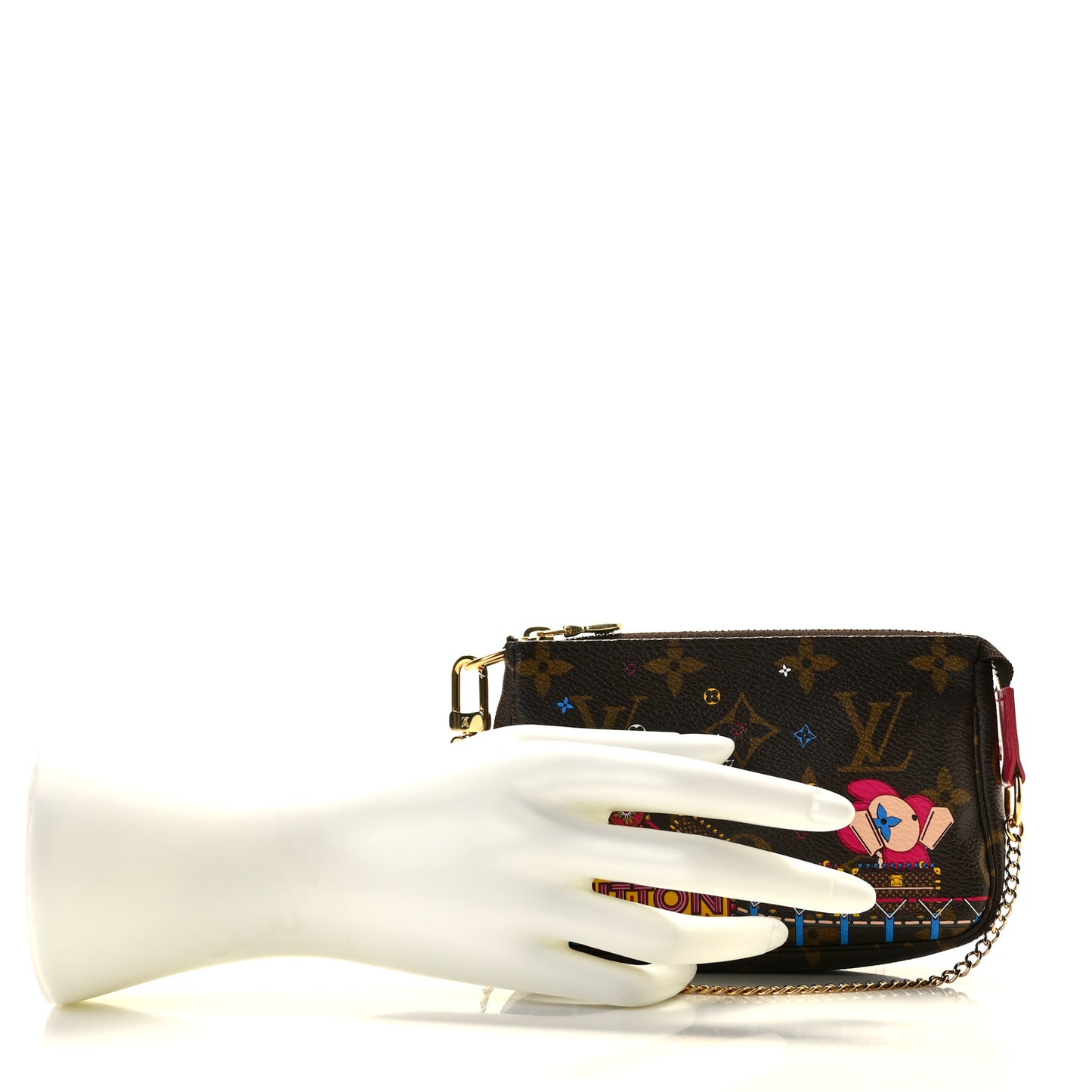 Monogram 2020 Christmas Animation Roller Coaster Mini Pochette Accessories Pivoine