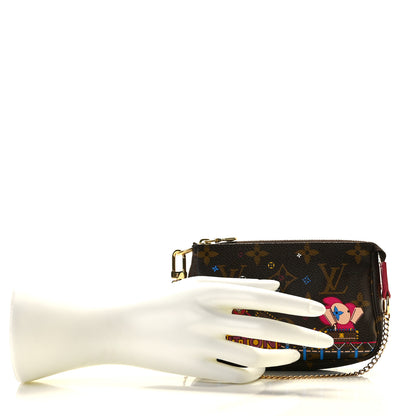 Louis Vuitton Monogram 2020 Christmas Animation Roller Coaster Mini Pochette Accessories Pivoine 6 of 8