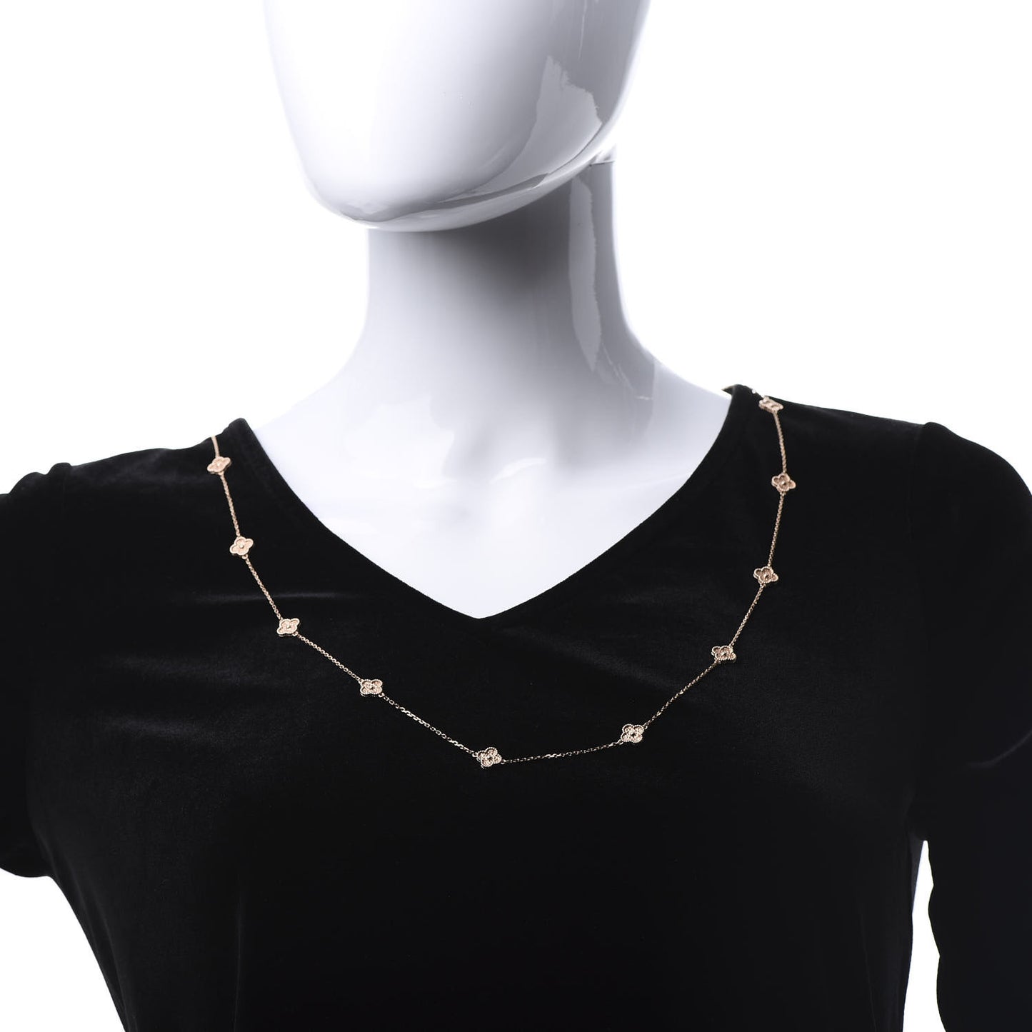 18K Rose Gold 16 Motifs Sweet Alhambra Necklace