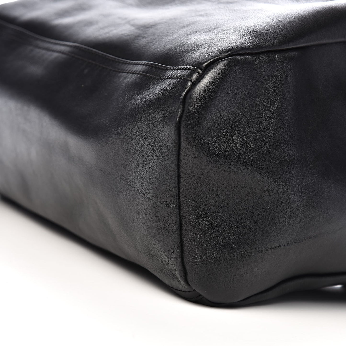 Calfskin Whipstitch Large Pandora Black