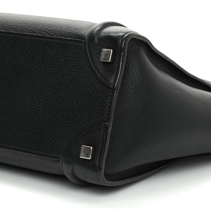 Celine Drummed Calfskin Micro Luggage Black 9 of 14
