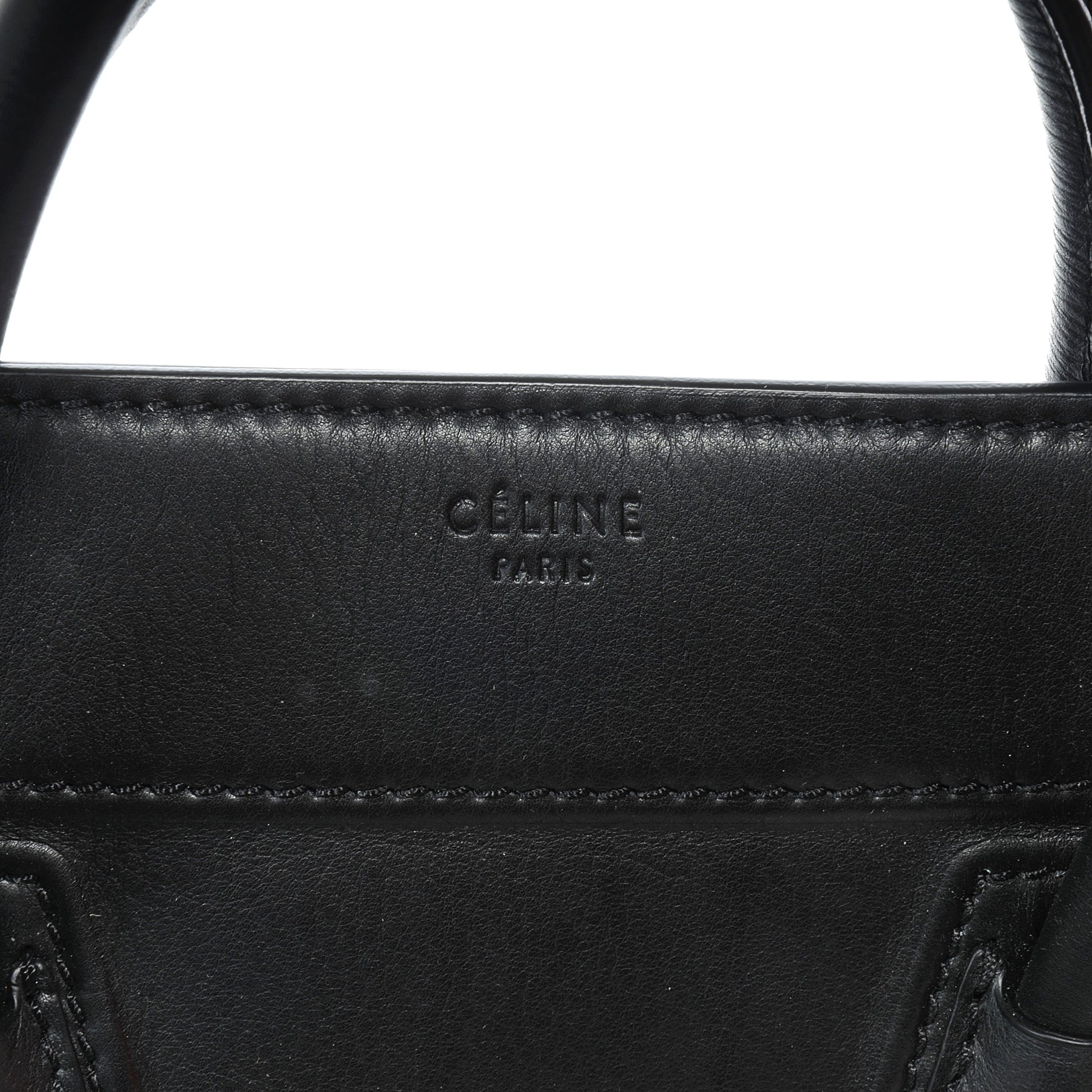 Celine Calfskin Medium Phantom Luggage Black 5 of 8
