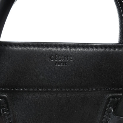 Celine Calfskin Medium Phantom Luggage Black 5 of 8
