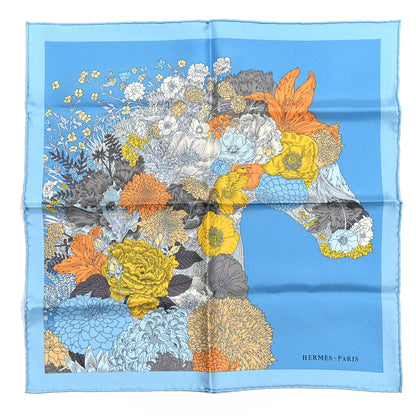 Hermes Silk Robe Legere Scarf 45 Bleu Orange Jaune 1 of 4
