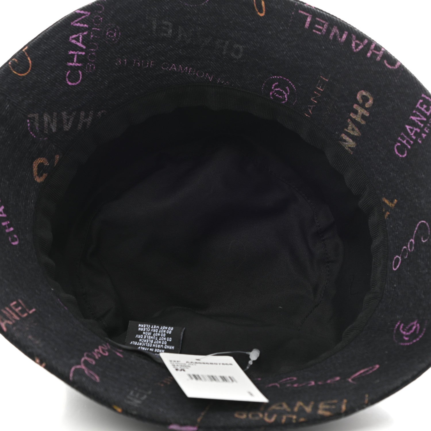 Chanel Denim Mood Cloche Bucket Hat M Black 7 of 8