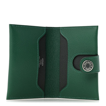 Hermes Evercolor Verso R.M.S Card Holder Vert Moyen Vert Fonce 5 of 8