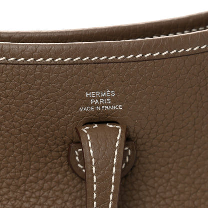 Hermes Taurillon Clemence Amazone Evelyne TPM Etoupe Bleu Indigo 6 of 11