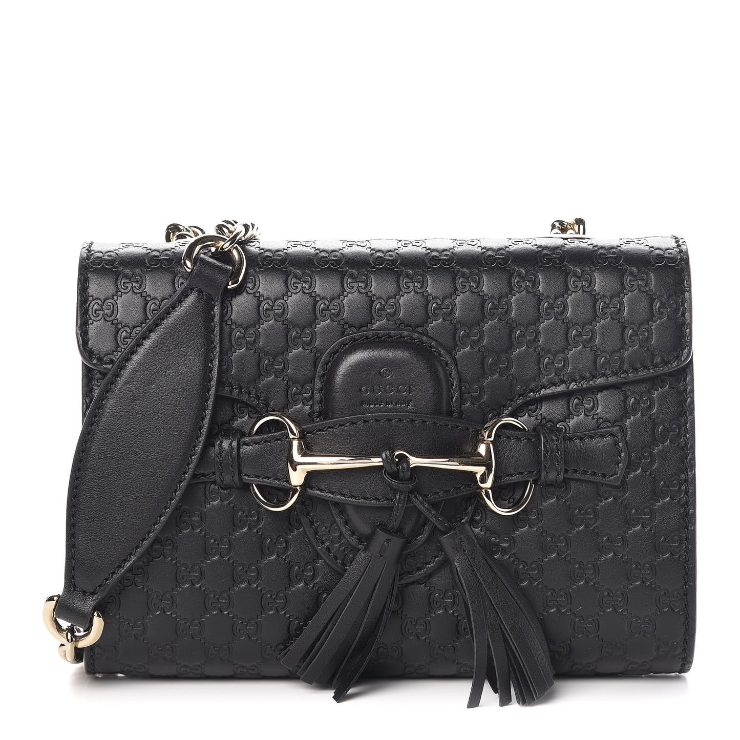 Microguccissima Mini Emily Shoulder Bag Black