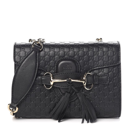Gucci Microguccissima Mini Emily Shoulder Bag Black 1 of 9