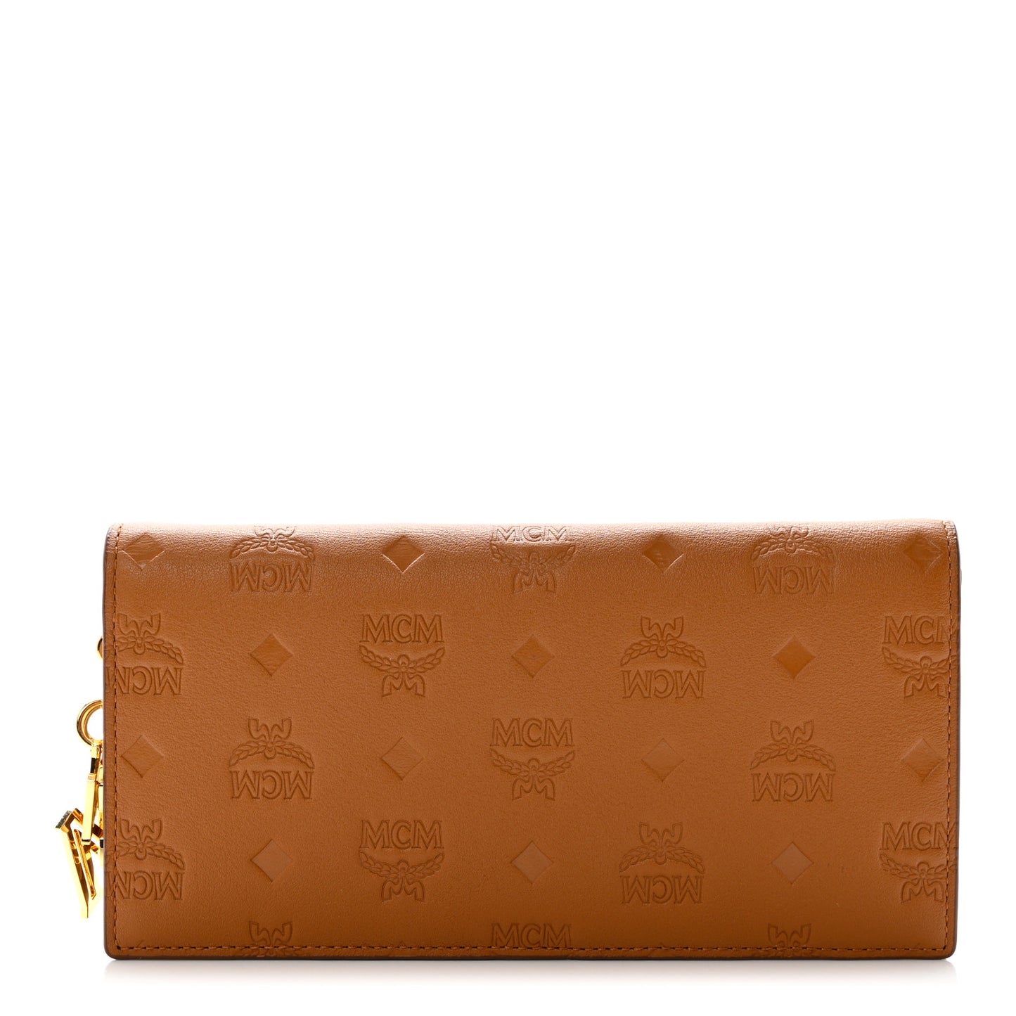 Calfskin Ottomar Large Klara Two Fold Wallet Cognac