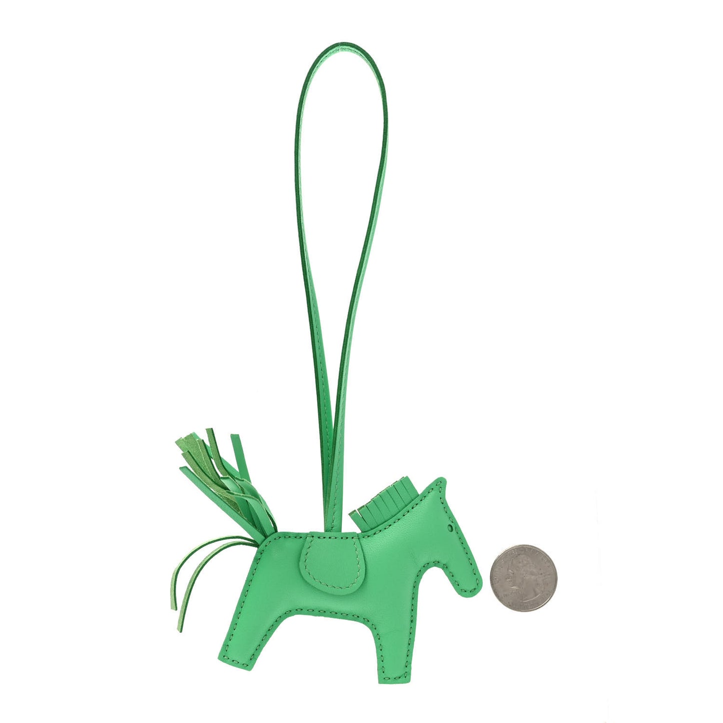 Milo Lambskin Grigri Rodeo Horse Bag Charm PM Vert Comics