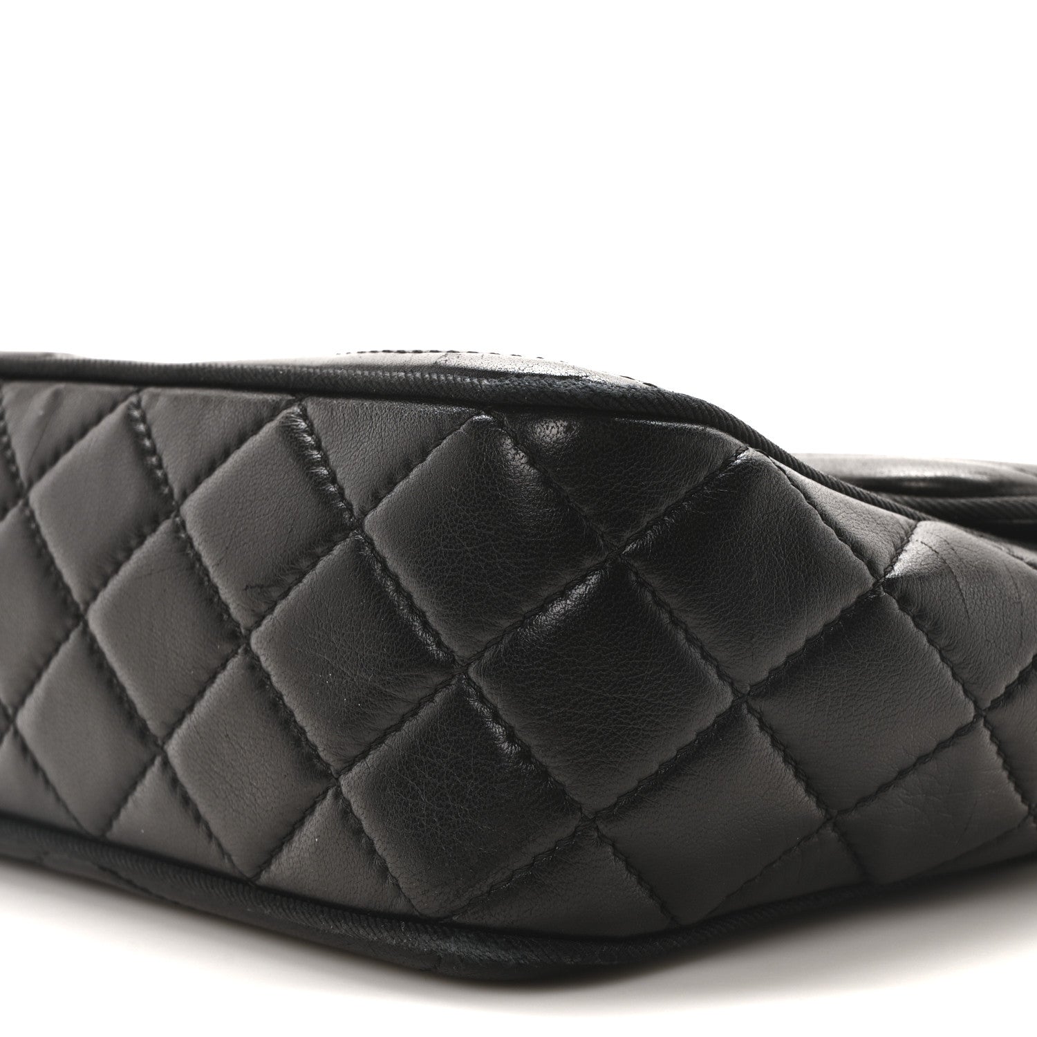 Chanel Lambskin Scallop Quilted Medium Pagoda Flap Black 10 of 10