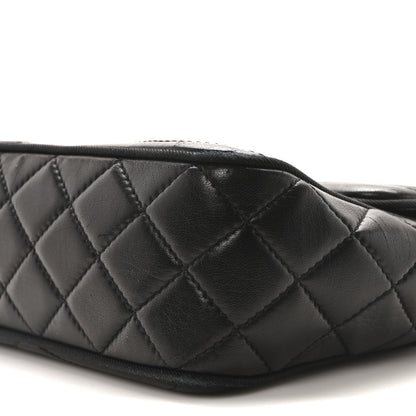 Chanel Lambskin Scallop Quilted Medium Pagoda Flap Black 10 of 10