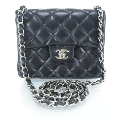 Chanel Lambskin Quilted Mini Flap Black 1 of 13