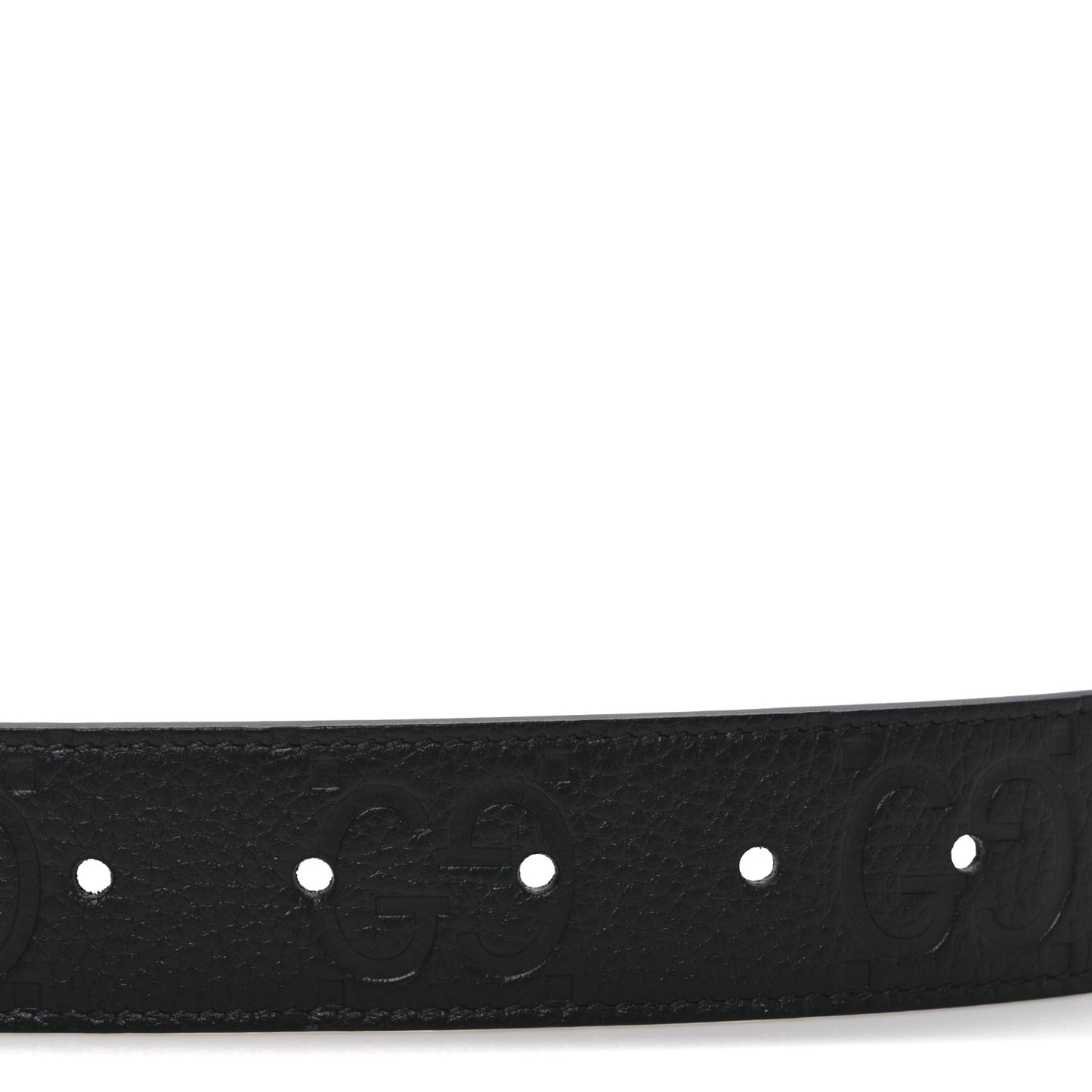 Piuma Calfskin Jumbo GG Embossed 35mm Belt 80 32 Black