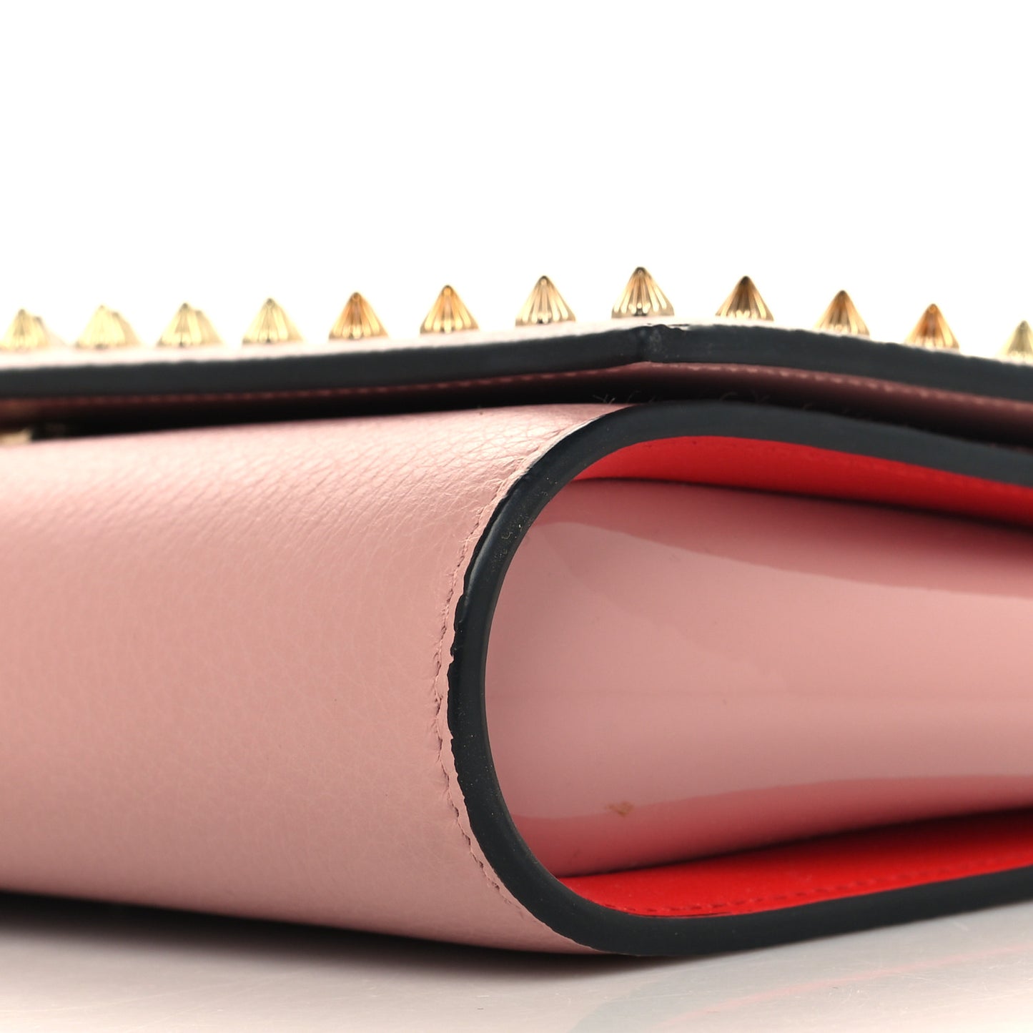 Calfskin Spikes Paloma Clutch Gold Dolly