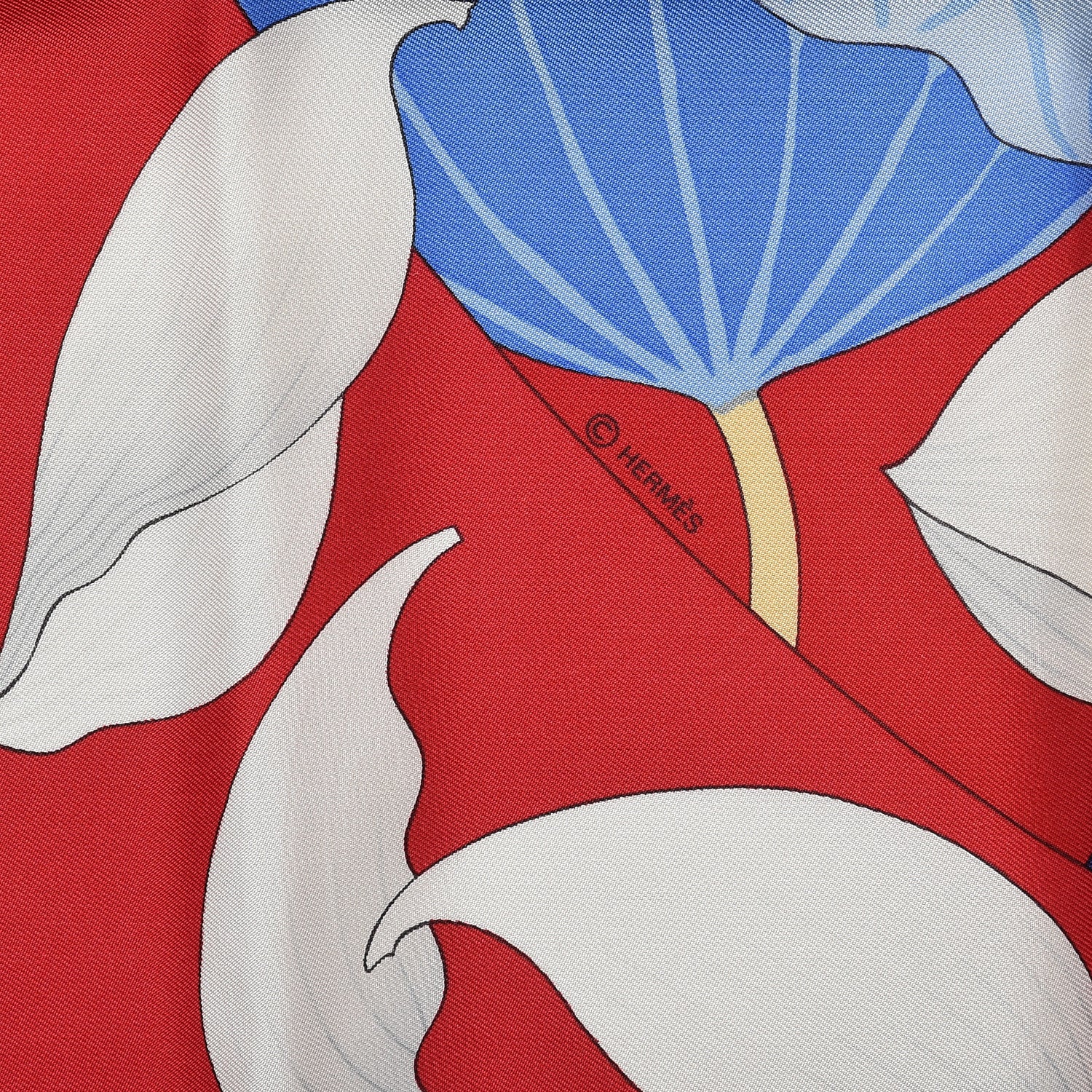 Hermes Silk Fleurs de Lotus Scarf 90 4 of 4