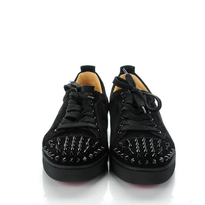 Christian Louboutin Suede Louis Junior Spikes Flat Sneakers 36.5 Black 2 of 8