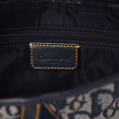 Christian Dior Monogram Double Saddle Bag Navy Blue 6 of 7