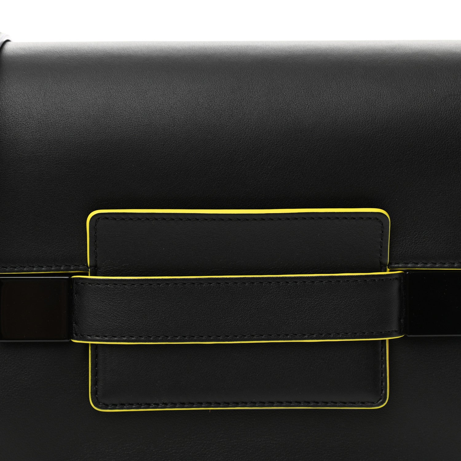 Delvaux Supple Calfskin Madame Ruban Shoulder Bag Black Rainbow 8 of 10
