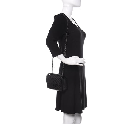 Chanel Aged Calfskin Chevron Quilted 2.55 Reissue Mini Flap So Black 2 of 10
