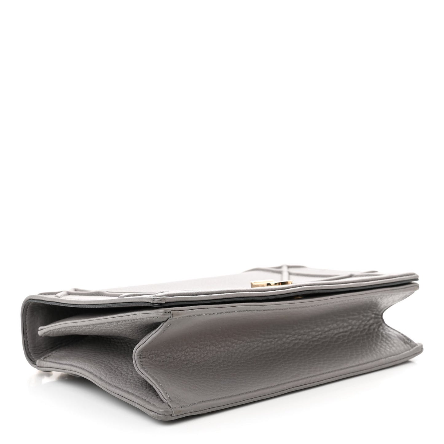 Grained Calfskin Medium Diorama Flap Bag Gris
