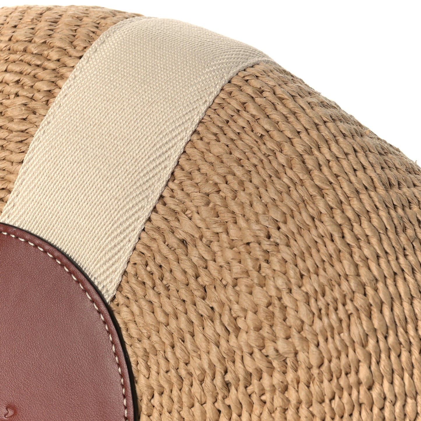 Raffia Large Woody Tote White