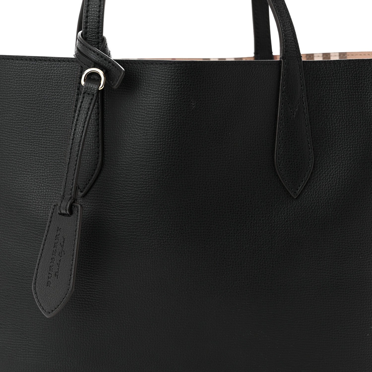 Burberry Haymarket Check Medium Reversible Tote Black 13 of 18