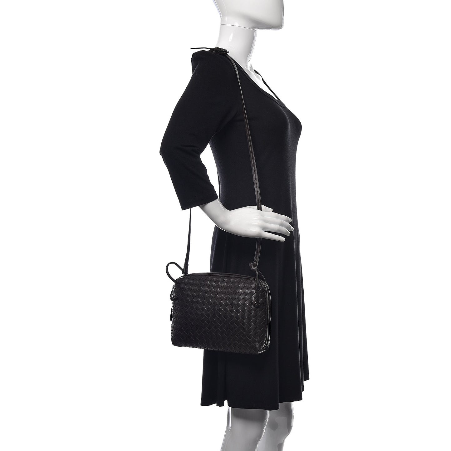 Nappa Intrecciato Nodini Bag Ebano