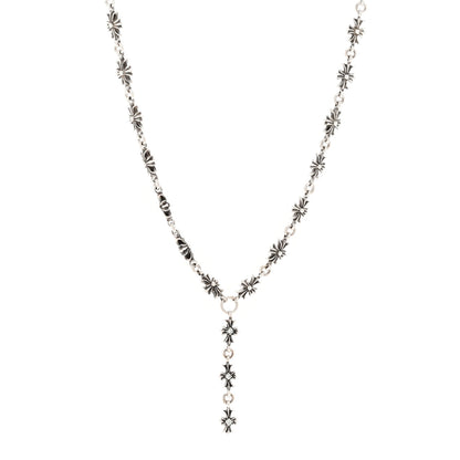 Chrome Hearts Sterling Silver Diamond Tiny Cross Link Necklace 1 of 5