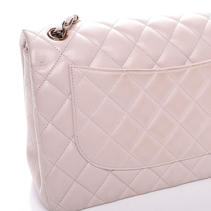 Chanel Lambskin Quilted Jumbo Double Flap Light Beige 9 of 12
