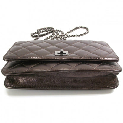 Chanel Leather Quilted Wallet On Chain Bronze 5 of 10