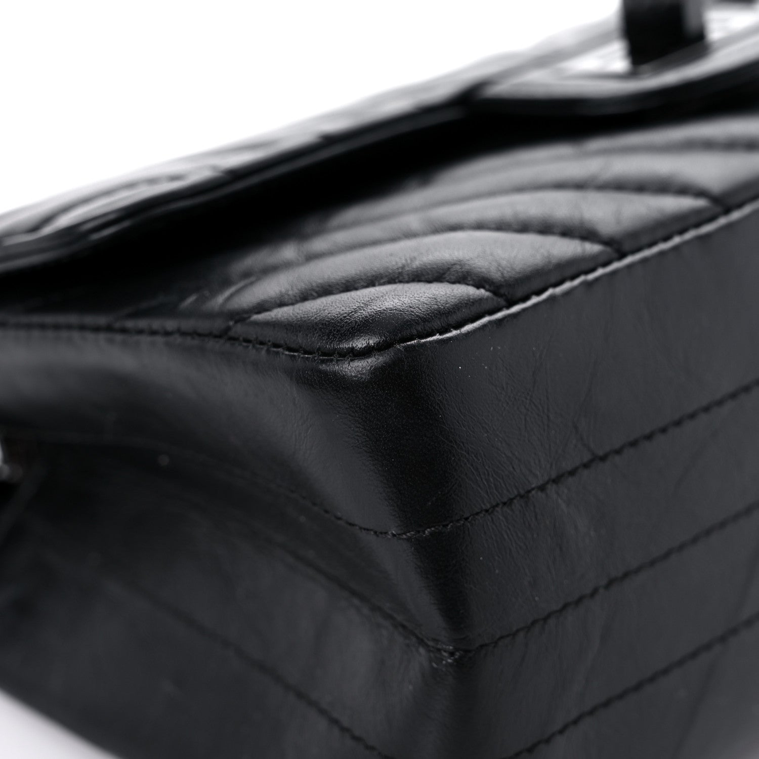 Chanel Aged Calfskin Chevron Quilted 2.55 Reissue Mini Flap So Black 8 of 14