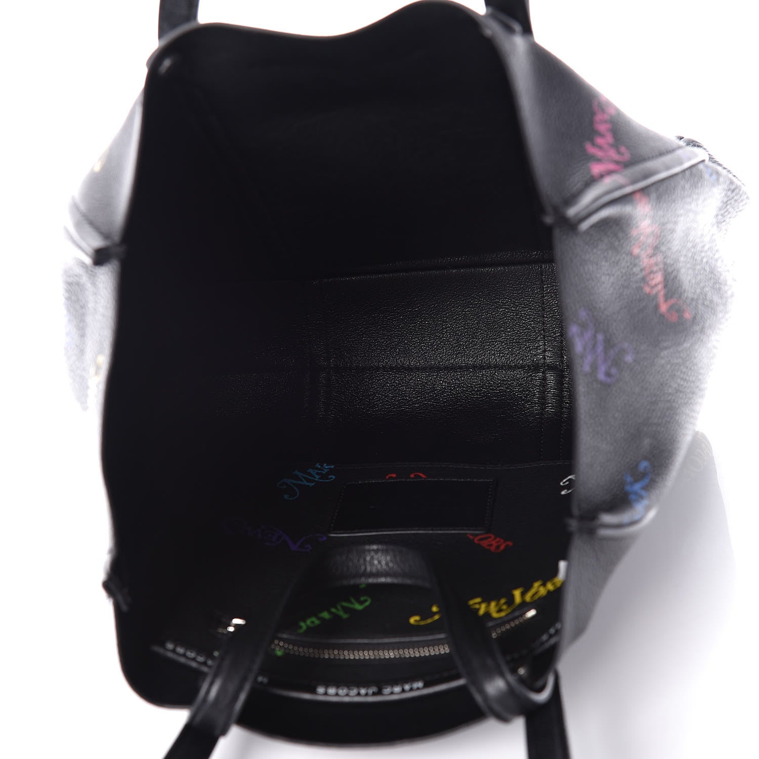 Marc Jacobs Grained Calfskin New York Magazine The Tag Tote Black Multi 5 of 9