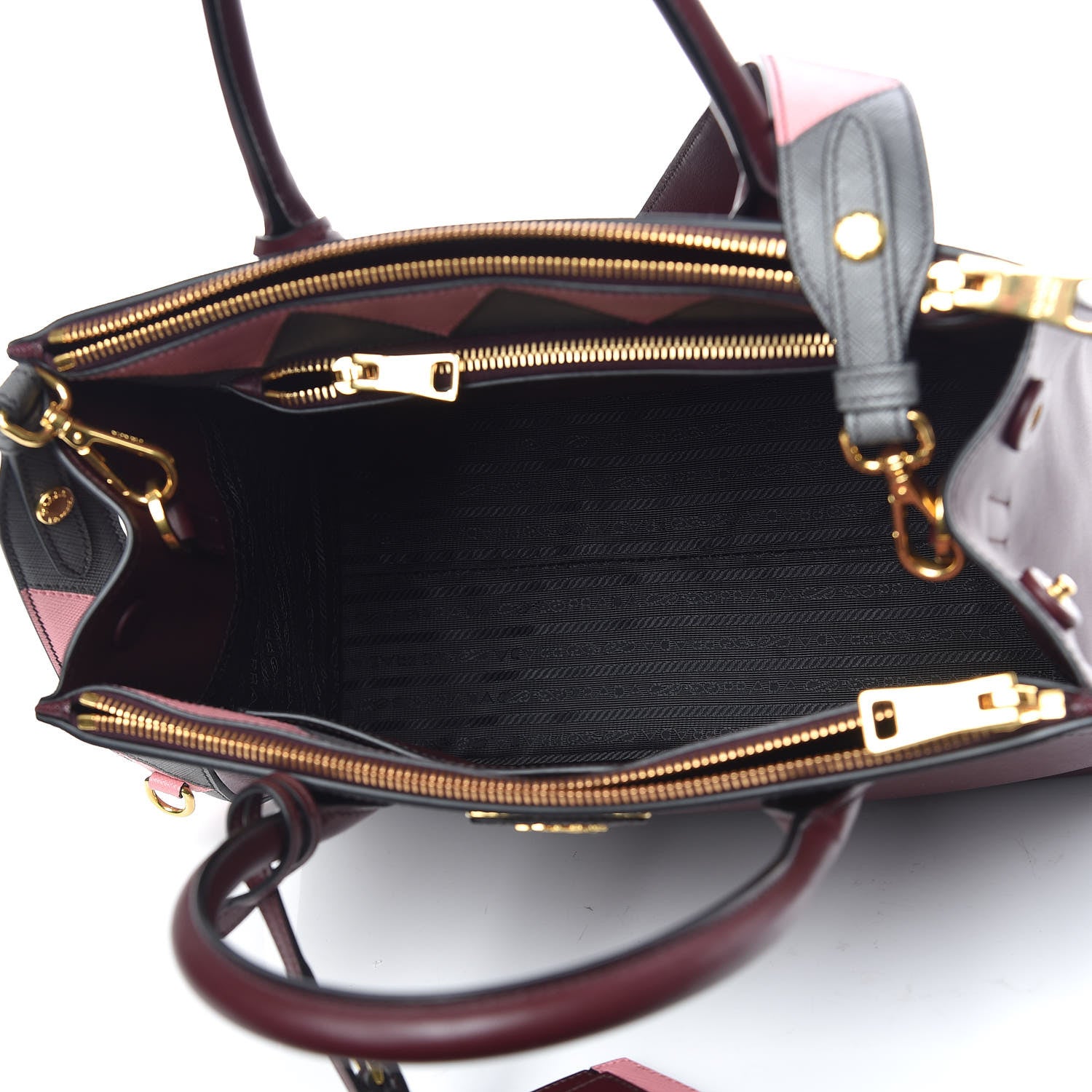 Prada Saffiano Greche Medium Paradigme Bag Granato Petalo 7 of 9