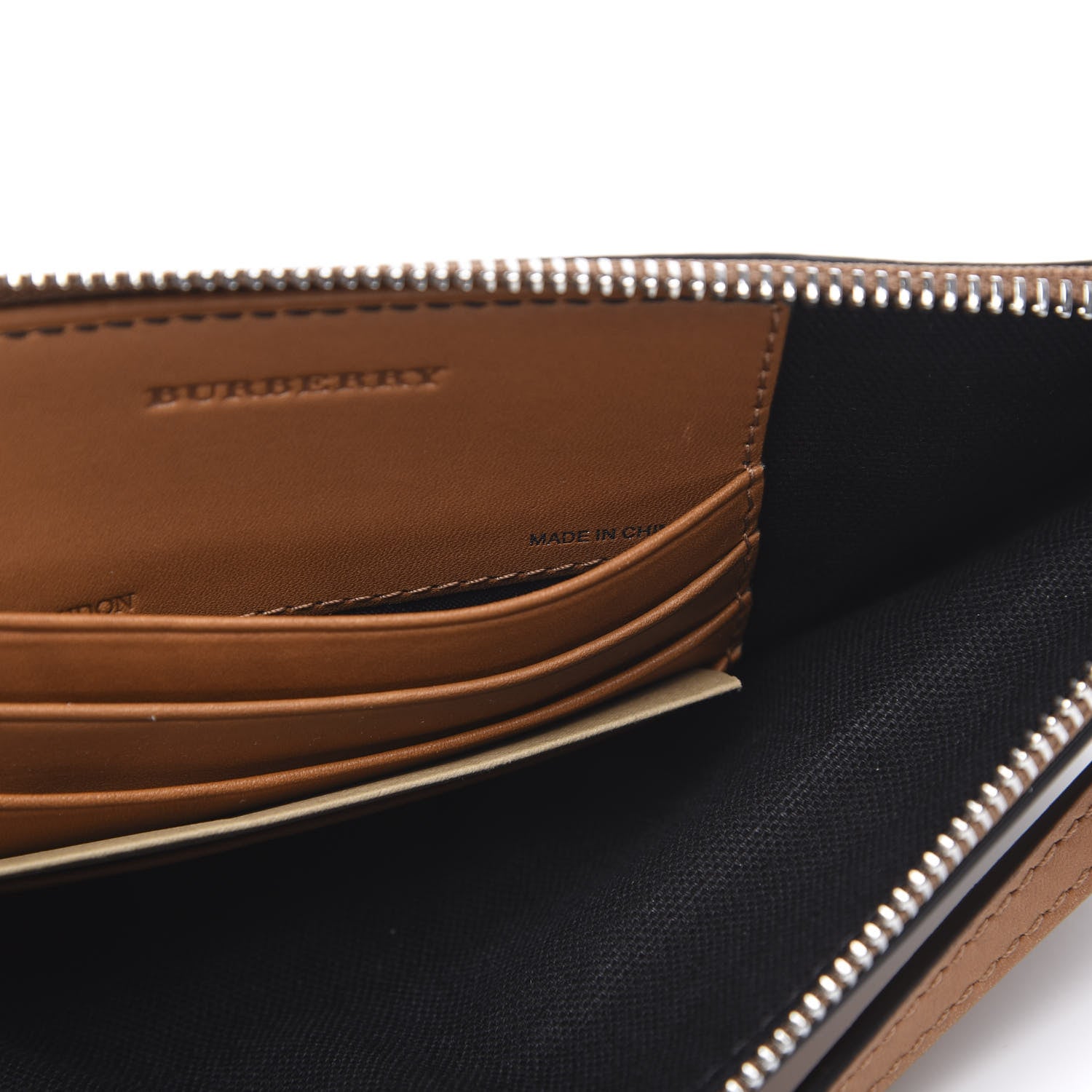 Burberry Mega Check Peyton Crossbody Clutch Bag Saddle Brown 8 of 12