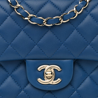 Chanel Lambskin Quilted Mini Square Flap Blue 8 of 10