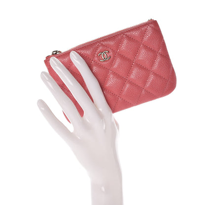 Chanel Iridescent Caviar Quilted Small Cosmetic Case Pink 2 of 8