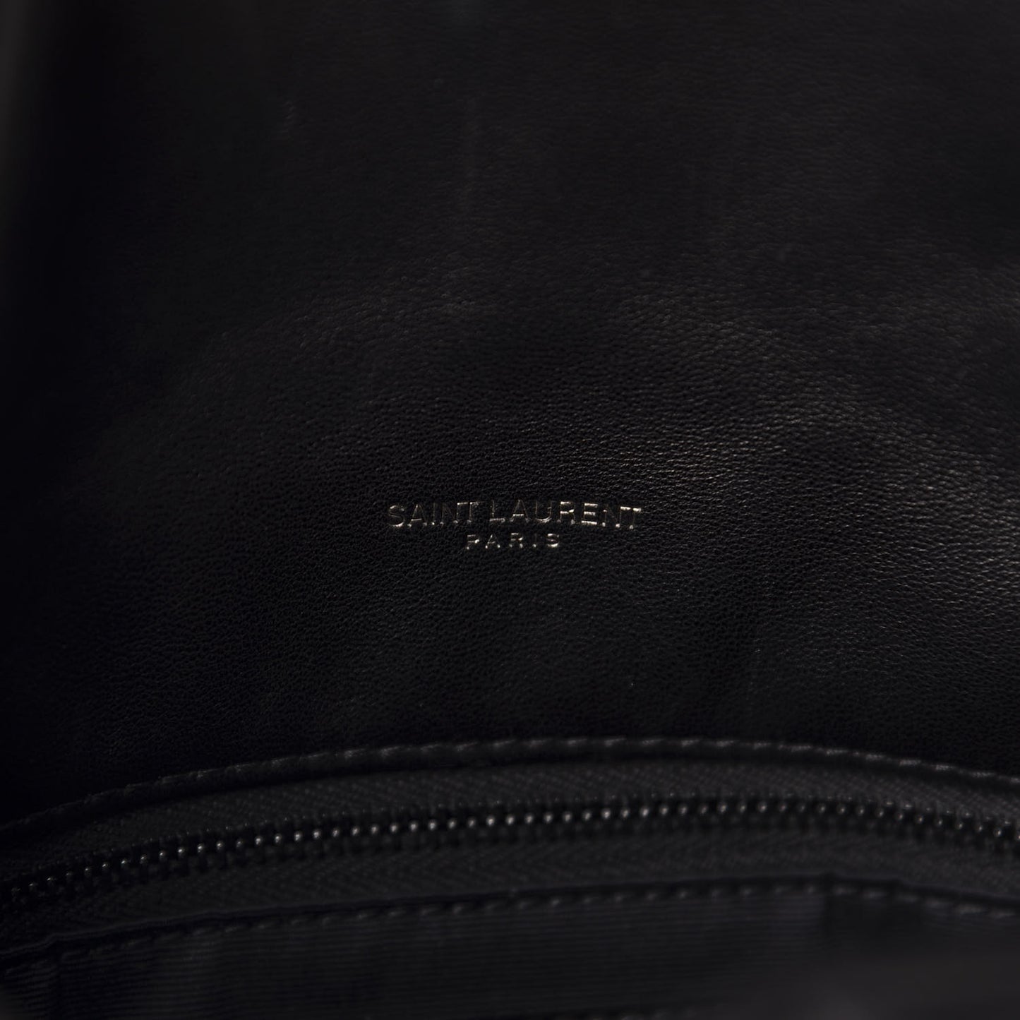 Lambskin Quilted Small Loulou Puffer Monogram Chain Satchel Black