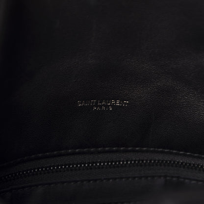 Saint Laurent Lambskin Quilted Small Loulou Puffer Monogram Chain Satchel Black 10 of 12
