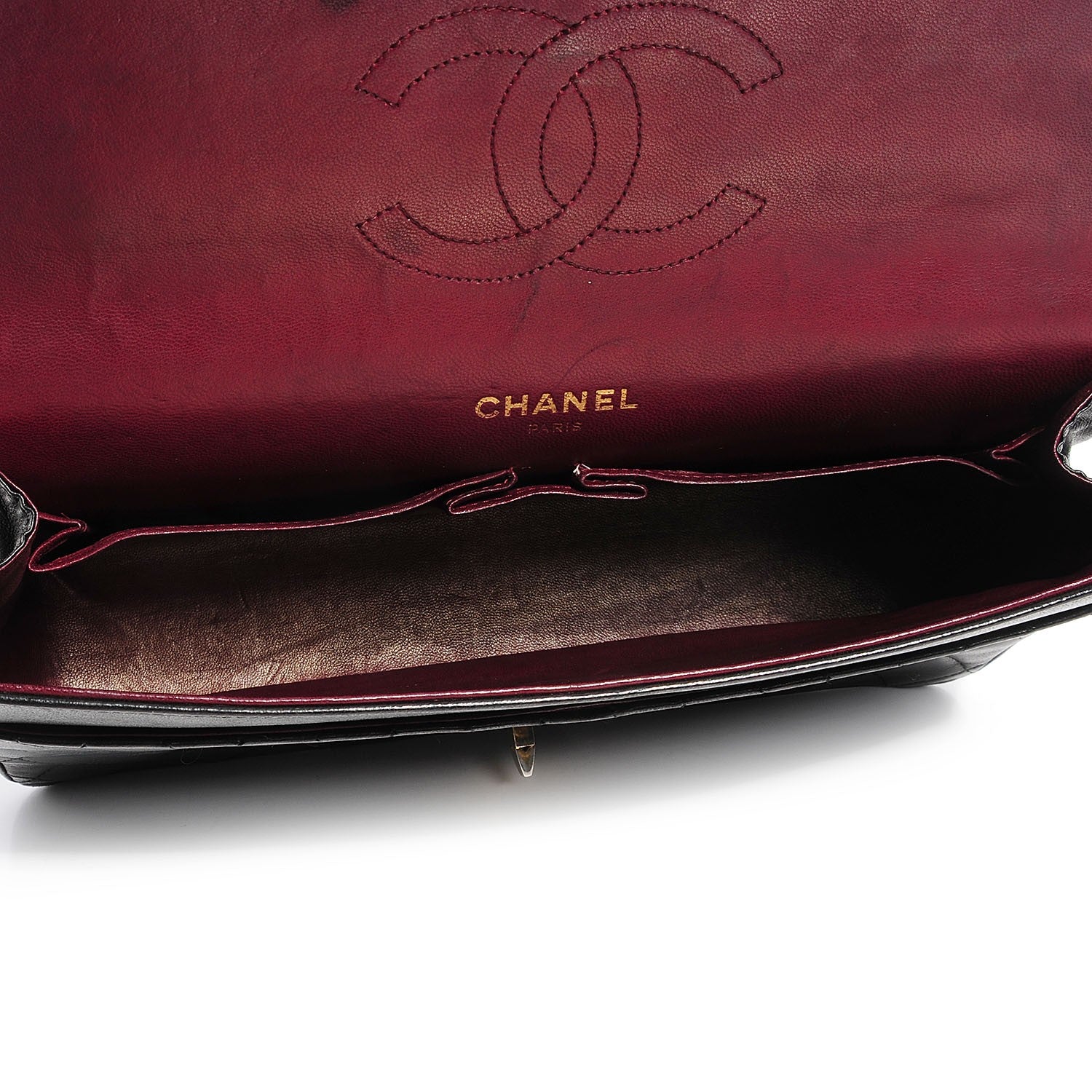 Chanel Lambskin Medium Mademoiselle Chain Double Flap Black 8 of 8