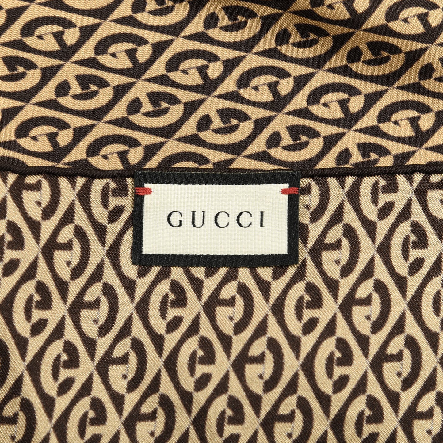 Silk G Rhombus Scarf Beige Brown