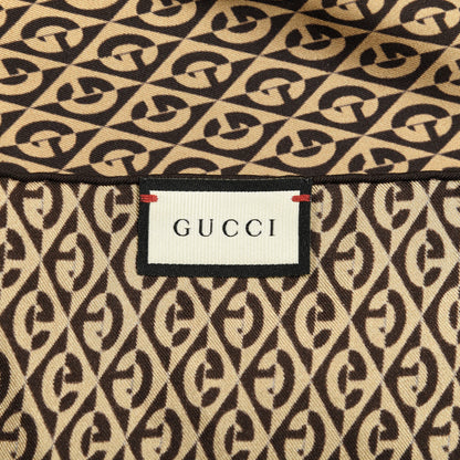 Gucci Silk G Rhombus Scarf Beige Brown 2 of 3