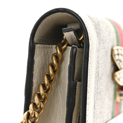 Gucci GG Supreme Monogram Web Queen Margaret Chain Wallet White 10 of 11