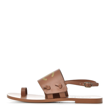 Chanel Goatskin CC Sandals 40 Brown 1 of 11