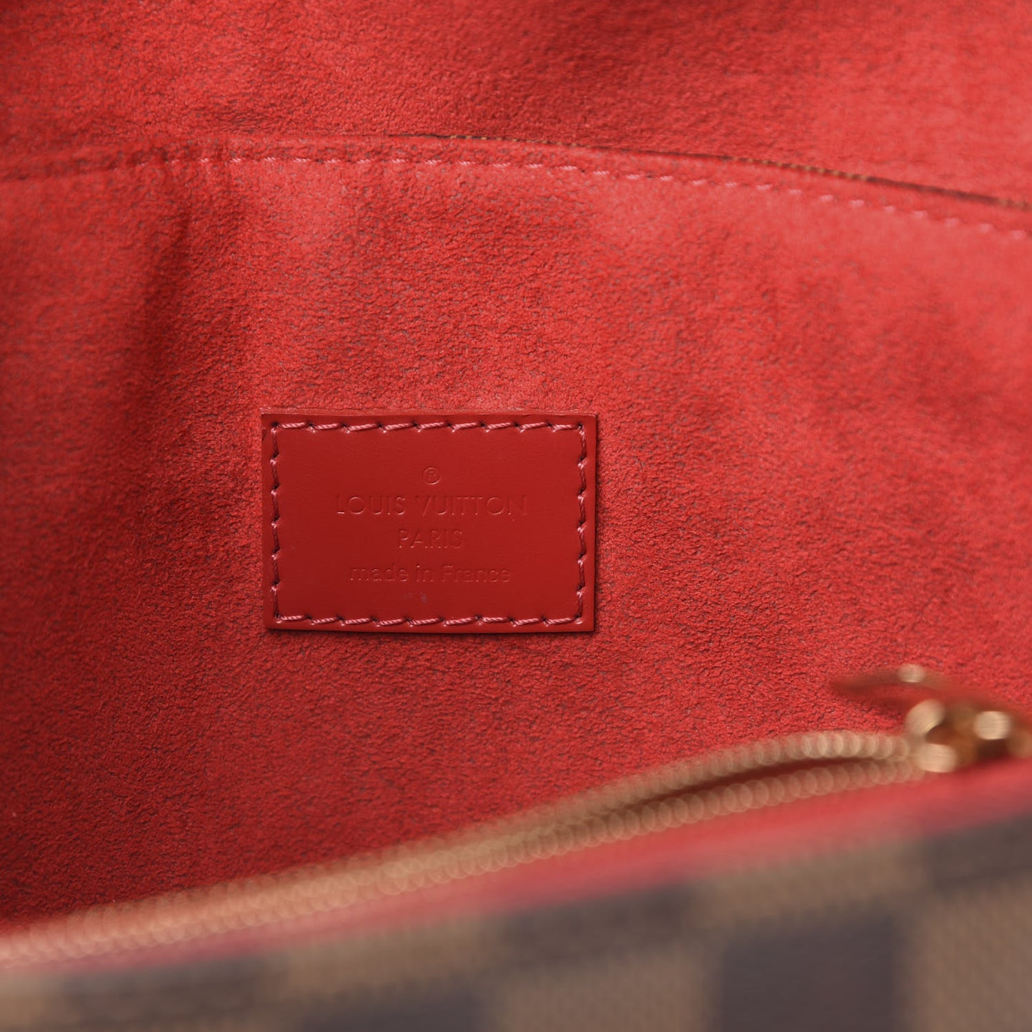 Damier Ebene Caissa Clutch Cherry